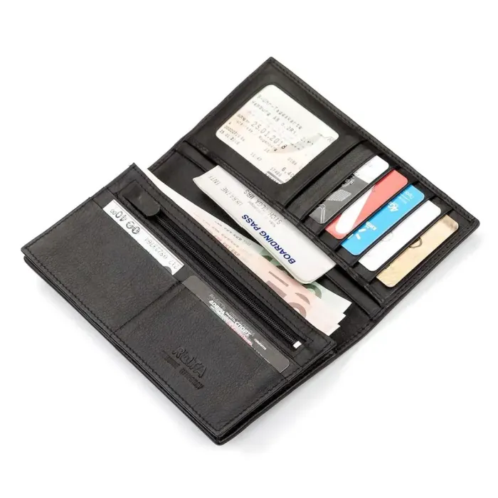 Портмоне STINGRAY LEATHER 18098 із натуральної шкіри морського ската Чорне