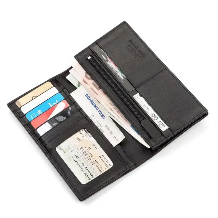 Портмоне STINGRAY LEATHER 18098 із натуральної шкіри морського ската Чорне