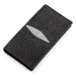 Портмоне STINGRAY LEATHER 18098 із натуральної шкіри морського ската Чорне