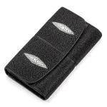 Гаманець жіночий STINGRAY LEATHER 18099 із натуральної шкіри морського ската Чорний