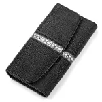 Гаманець жіночий STINGRAY LEATHER 18100 із натуральної шкіри морського ската Чорний