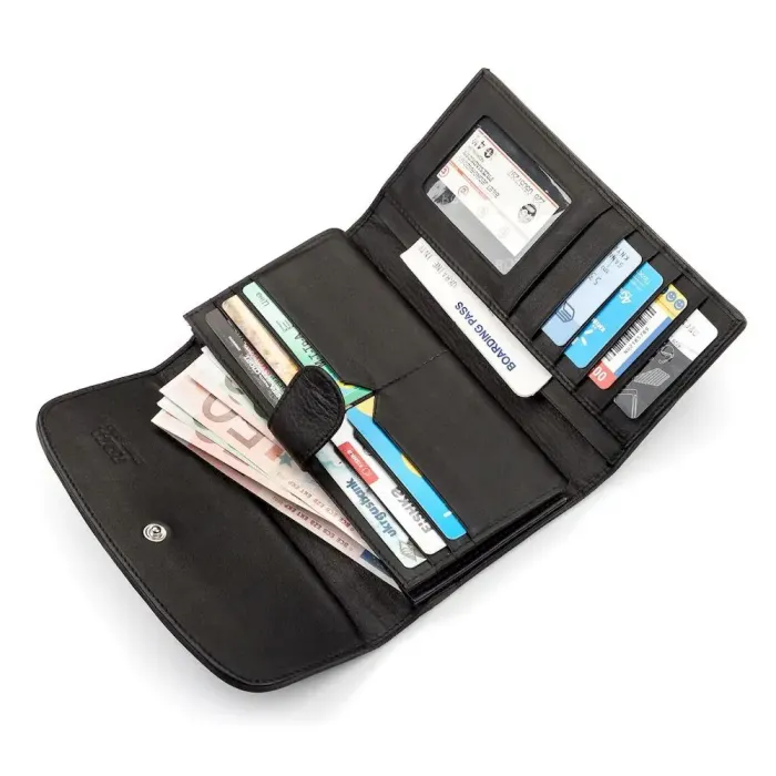 Кошелек женский STINGRAY LEATHER 18101 из натуральной кожи морского ската Черный