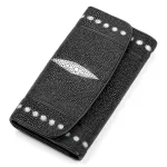 Гаманець жіночий STINGRAY LEATHER 18101 із натуральної шкіри морського ската Чорний