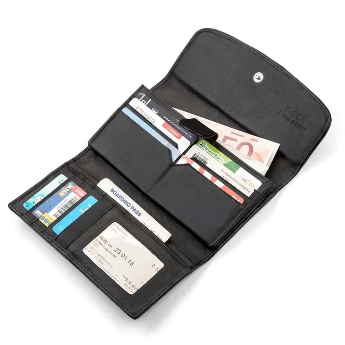 Гаманець жіночий STINGRAY LEATHER 18102 із натуральної шкіри морського ската Чорний