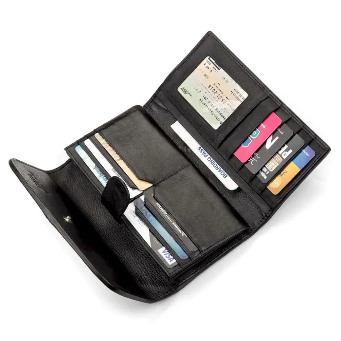 Гаманець жіночий STINGRAY LEATHER 18103 із натуральної шкіри морського ската Чорний