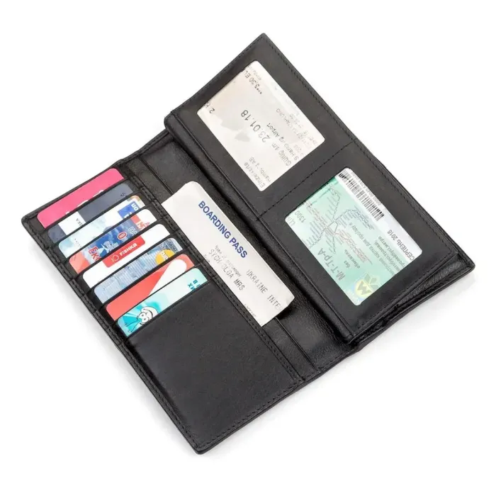 Гаманець STINGRAY LEATHER 18104 із натуральної шкіри морського ската Чорний