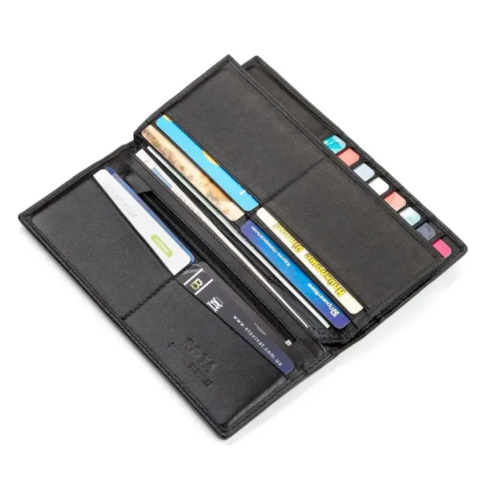 Гаманець STINGRAY LEATHER 18104 із натуральної шкіри морського ската Чорний