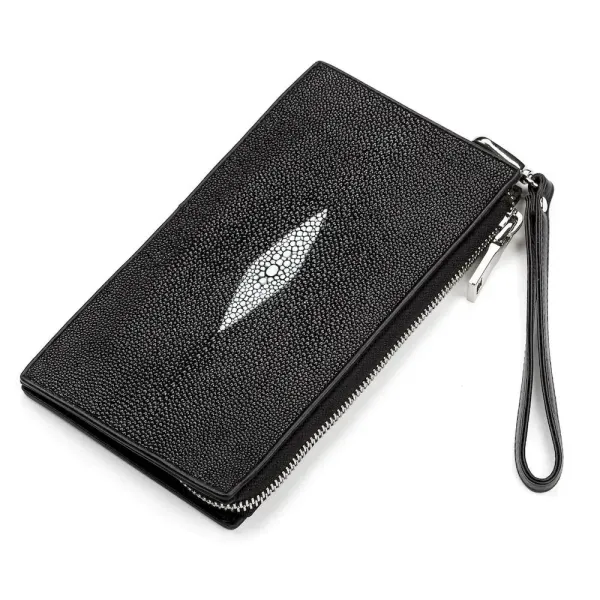 Гаманець клатч STINGRAY LEATHER 18105 із натуральної шкіри морського ската Чорний