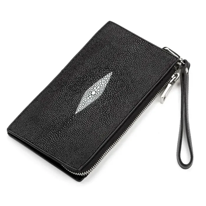 Гаманець клатч STINGRAY LEATHER 18105 із натуральної шкіри морського ската Чорний