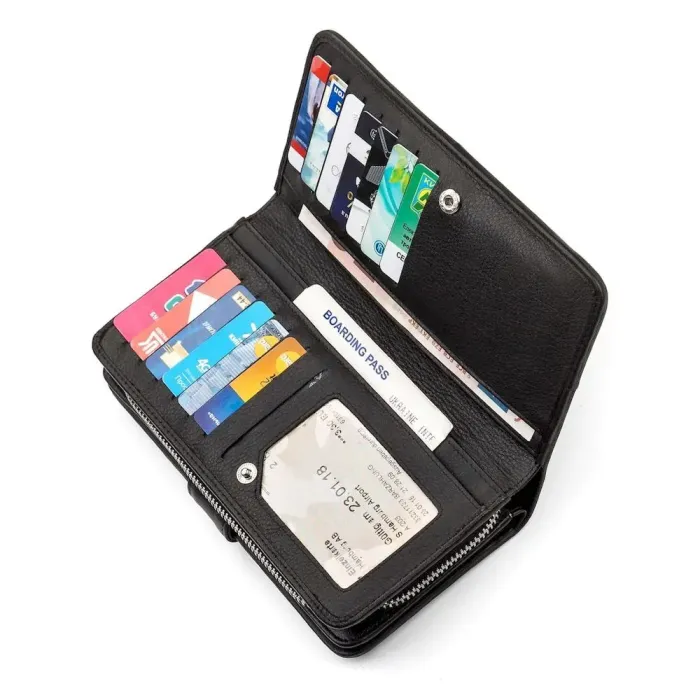 Гаманець клатч STINGRAY LEATHER 18107 із натуральної шкіри морського ската Чорний