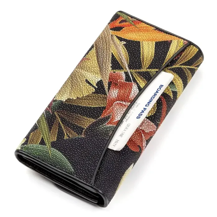 Гаманець жіночий STINGRAY LEATHER 18108 із натуральної шкіри морського ската Різнокольоровий