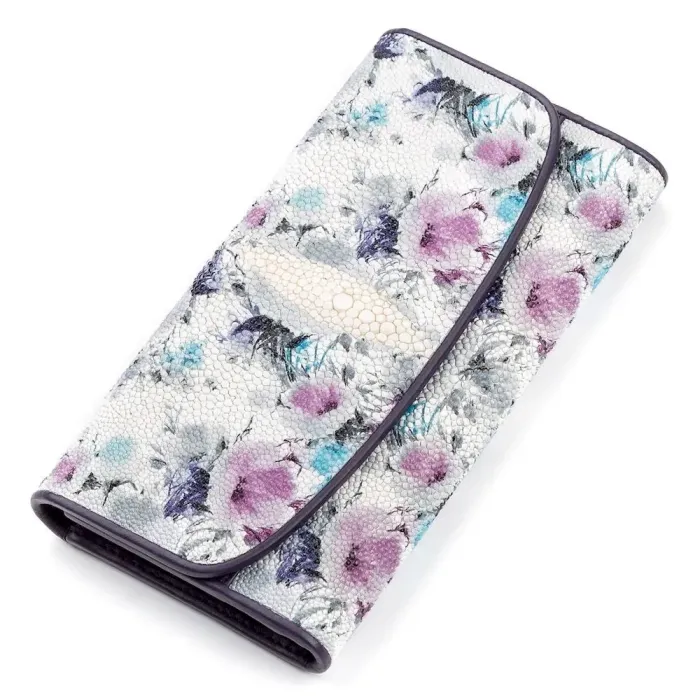 Гаманець жіночий STINGRAY LEATHER 18109 із натуральної шкіри морського ската Різнокольоровий