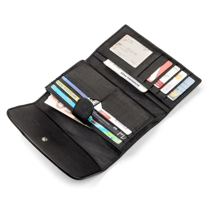 Гаманець жіночий STINGRAY LEATHER 18119 із натуральної шкіри морського ската Чорний