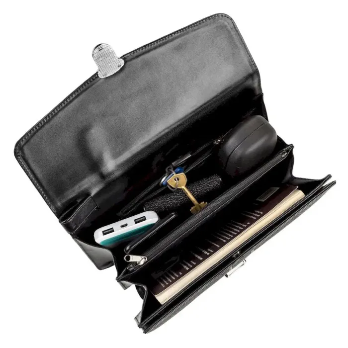 Барсетка мужская STINGRAY LEATHER 18121 из натуральной кожи морского ската Черная