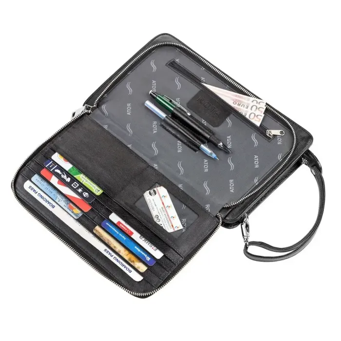 Барсетка чоловіча STINGRAY LEATHER 18122 із натуральної шкіри морського ската Чорна