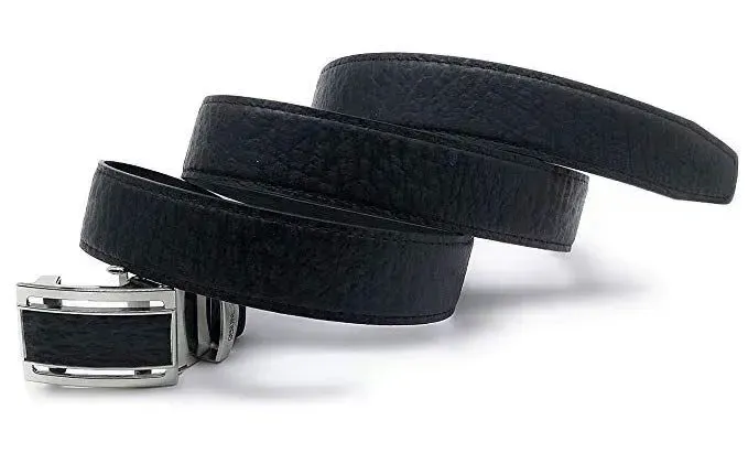 Ремінь-автомат чоловічий Accessory Collection 18138 із натуральної шкіри Чорний