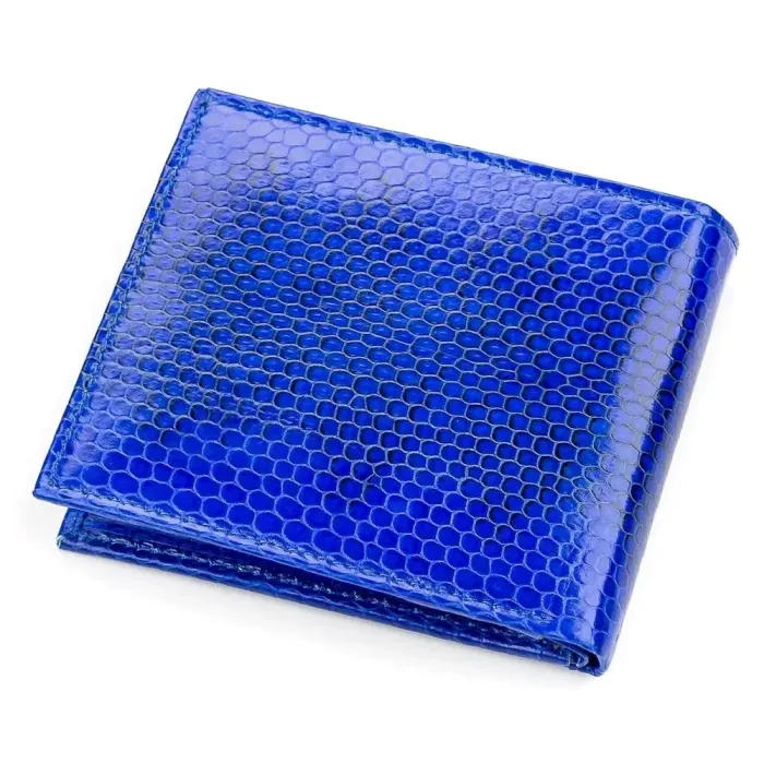 Гаманець SEA SNAKE LEATHER 18144 із натуральної шкіри морської змії Синій