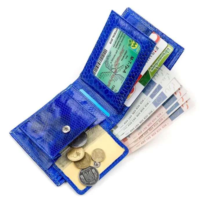 Гаманець SEA SNAKE LEATHER 18144 із натуральної шкіри морської змії Синій