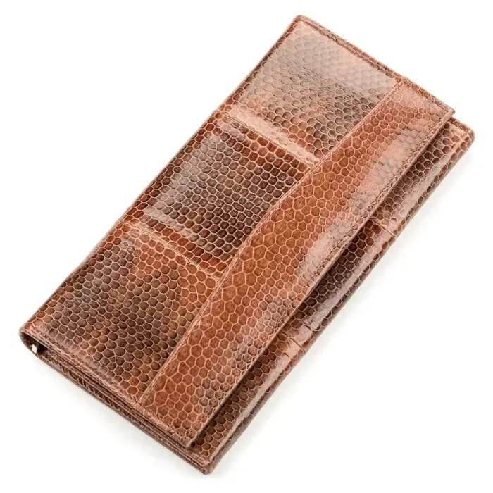 Гаманець жіночий SEA SNAKE LEATHER 18147 із натуральної шкіри морської змії Коричневий