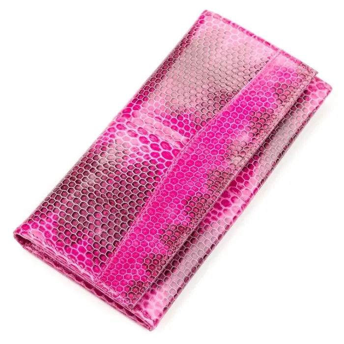 Гаманець жіночий SEA SNAKE LEATHER 18148 із натуральної шкіри морської змії Рожевий