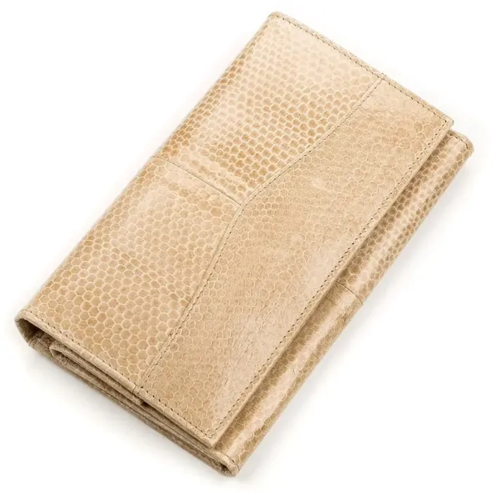 Гаманець жіночий SEA SNAKE LEATHER 18149 із натуральної шкіри морської змії Бежевий