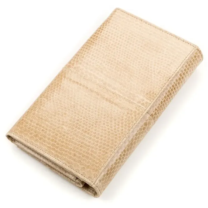 Гаманець жіночий SEA SNAKE LEATHER 18149 із натуральної шкіри морської змії Бежевий