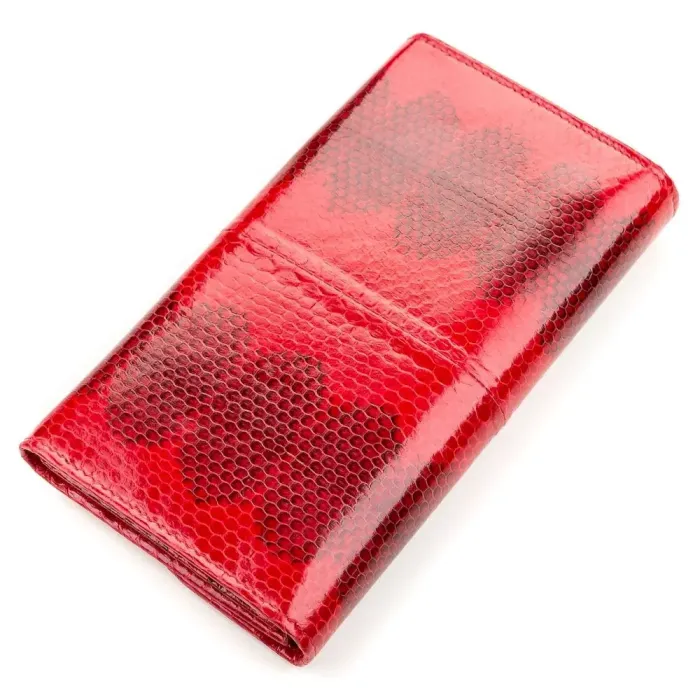 Гаманець жіночий SEA SNAKE LEATHER 18150 із натуральної шкіри морської змії Червоний