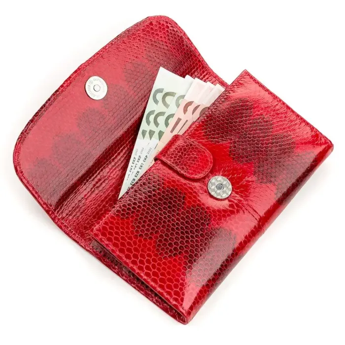 Гаманець жіночий SEA SNAKE LEATHER 18150 із натуральної шкіри морської змії Червоний
