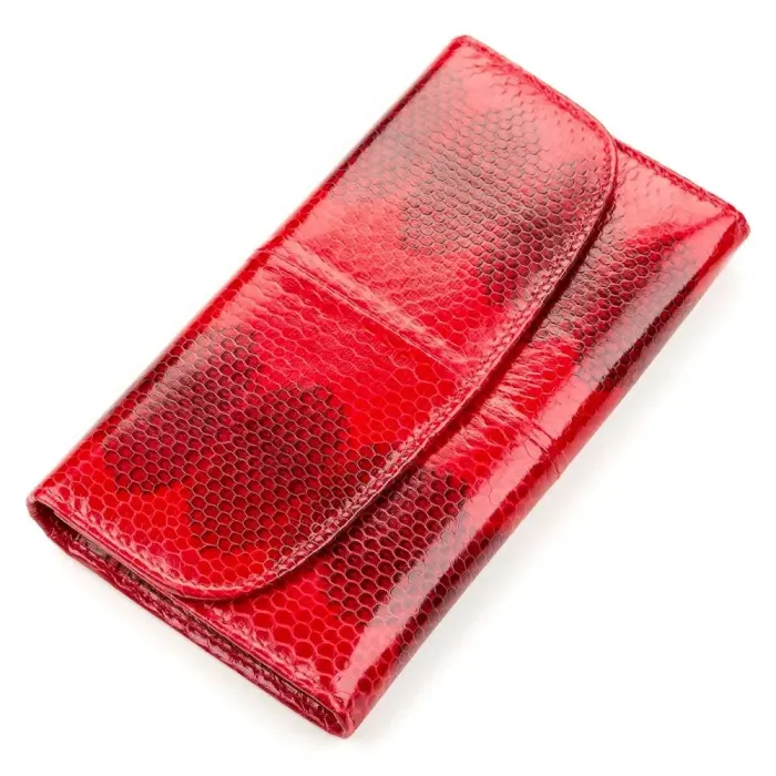 Гаманець жіночий SEA SNAKE LEATHER 18150 із натуральної шкіри морської змії Червоний
