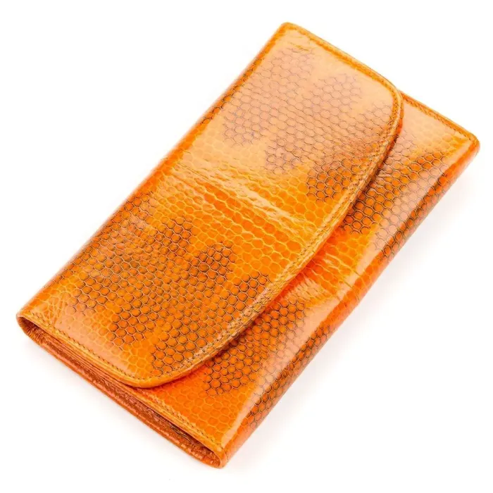 Гаманець жіночий SEA SNAKE LEATHER 18151 із натуральної шкіри морської змії Помаранчевий