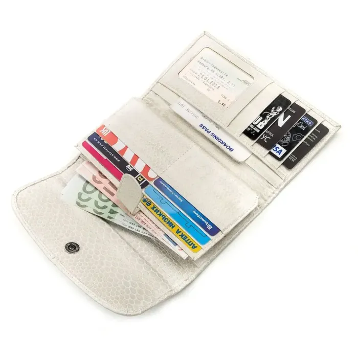 Гаманець жіночий SEA SNAKE LEATHER 18152 із натуральної шкіри морської змії Білий