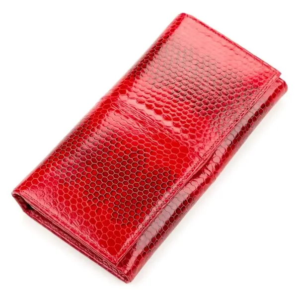 Гаманець жіночий SEA SNAKE LEATHER 18153 із натуральної шкіри морської змії Червоний
