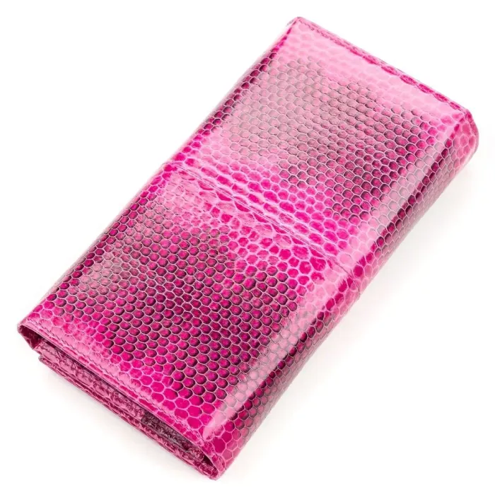 Гаманець жіночий SEA SNAKE LEATHER 18154 із натуральної шкіри морської змії Рожевий