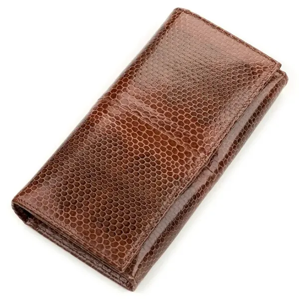 Гаманець жіночий SEA SNAKE LEATHER 18155 із натуральної шкіри морської змії Коричневий