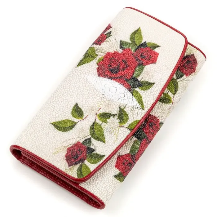 Гаманець жіночий STINGRAY LEATHER 18156 із натуральної шкіри морського ската Різнокольоровий