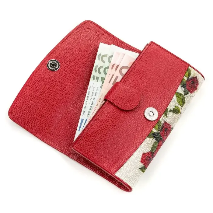 Гаманець жіночий STINGRAY LEATHER 18156 із натуральної шкіри морського ската Різнокольоровий