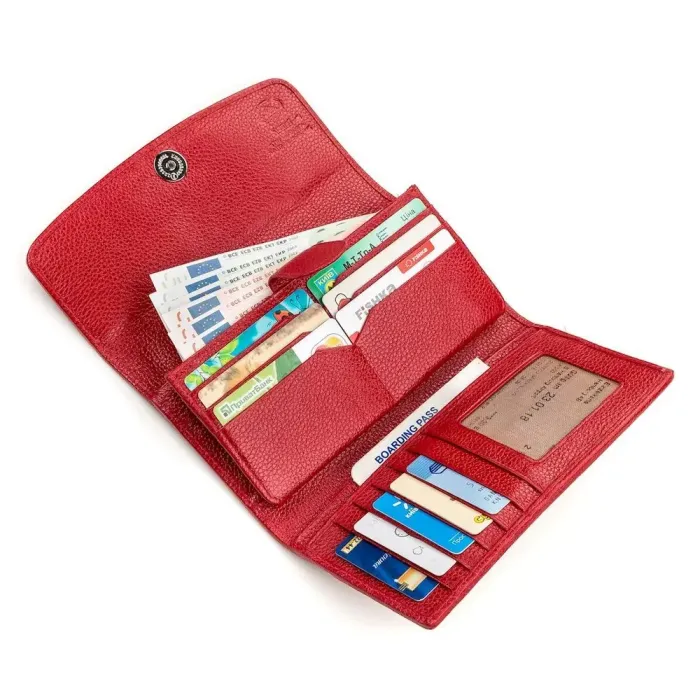 Гаманець жіночий STINGRAY LEATHER 18157 із натуральної шкіри морського ската Червоний