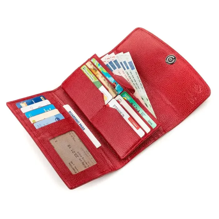 Гаманець жіночий STINGRAY LEATHER 18157 із натуральної шкіри морського ската Червоний