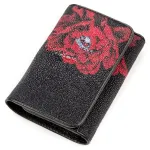 Гаманець жіночий STINGRAY LEATHER 18158 із натуральної шкіри морського ската Чорний