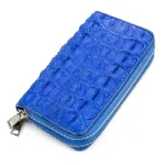 Клатч жіночий CROCODILE LEATHER 18161 із натуральної шкіри крокодила Синій