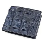 Портмоне CROCODILE LEATHER 18162 із натуральної шкіри крокодила Синє