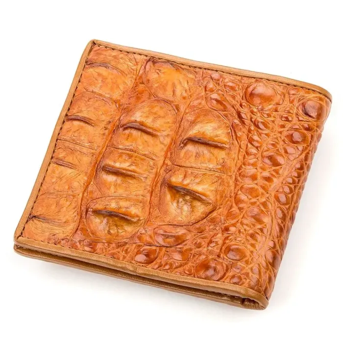 Гаманець CROCODILE LEATHER 18165 із натуральної шкіри крокодила Коричневий