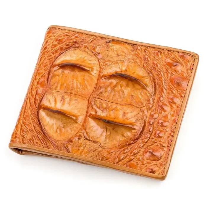 Гаманець CROCODILE LEATHER 18165 із натуральної шкіри крокодила Коричневий