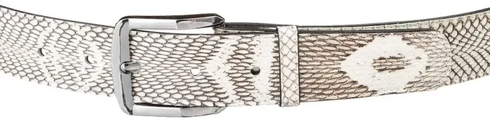 Ремінь SNAKE LEATHER 18168 з натуральної шкіри кобри Білий