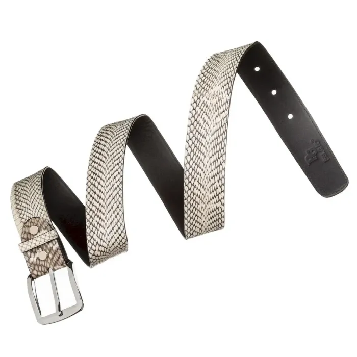 Ремінь SNAKE LEATHER 18168 з натуральної шкіри кобри Білий