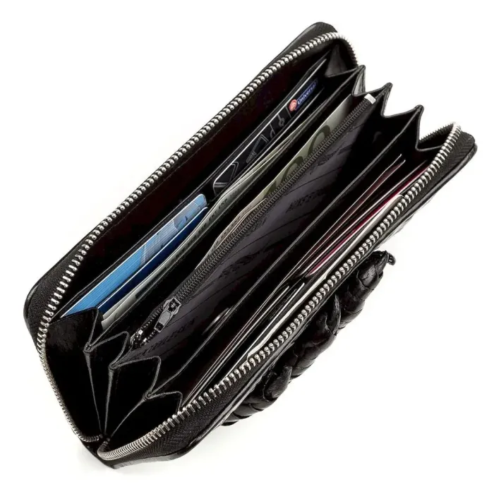 Клатч CROCODILE LEATHER 18172 із натуральної шкіри крокодила Чорний