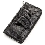 Клатч CROCODILE LEATHER 18172 із натуральної шкіри крокодила Чорний
