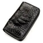 Гаманець-клатч CROCODILE LEATHER 18174 із натуральної шкіри крокодила Чорний