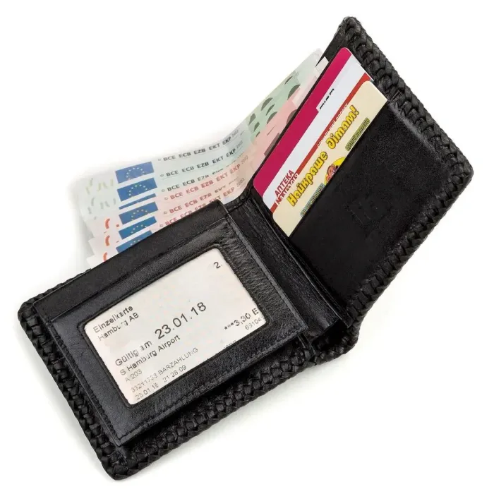 Портмоне CROCODILE LEATHER 18176 із натуральної шкіри крокодила Чорне