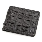 Портмоне CROCODILE LEATHER 18176 із натуральної шкіри крокодила Чорне